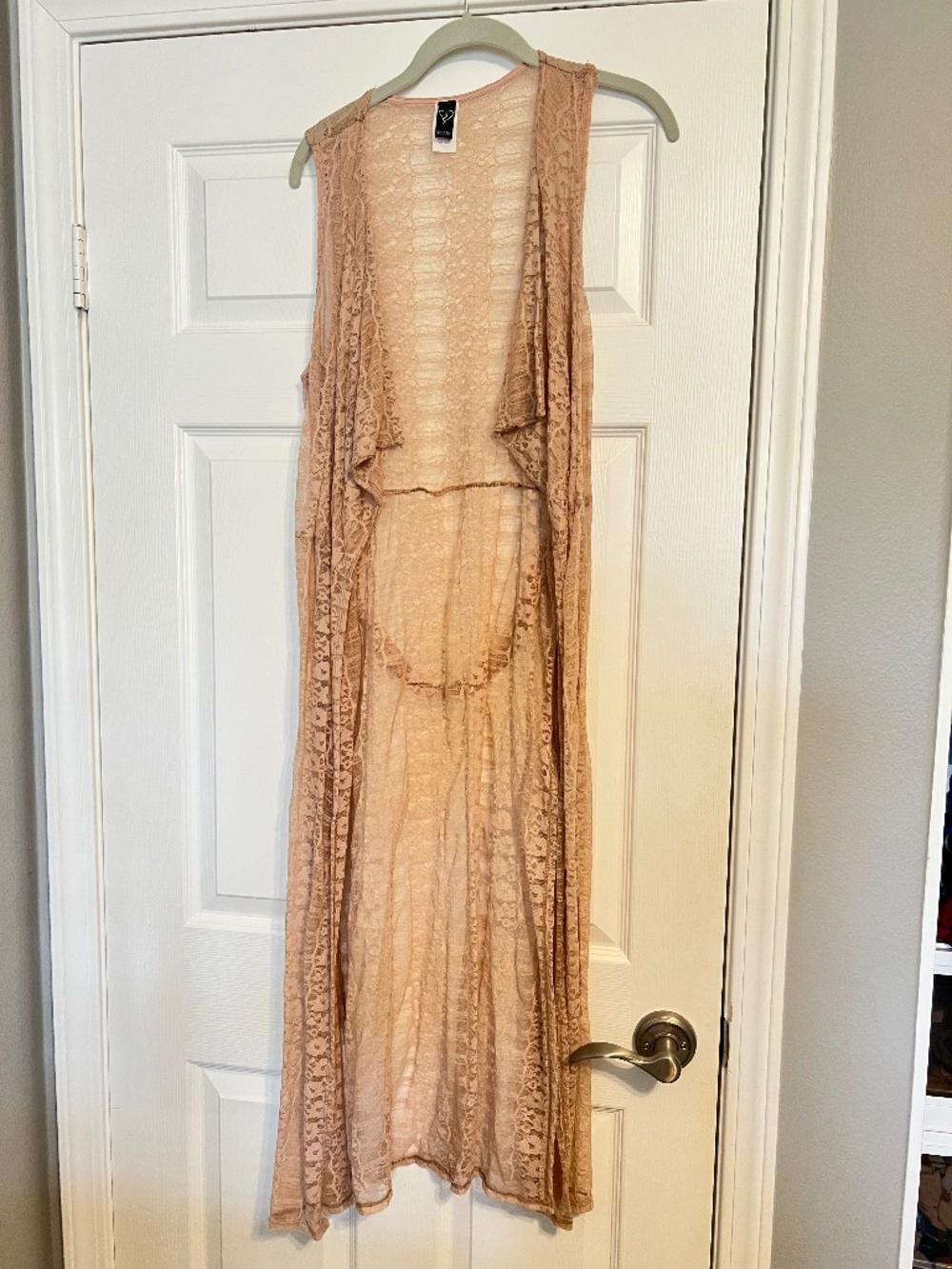 Windsor Lace Cardigan Shrug Peachy Pink